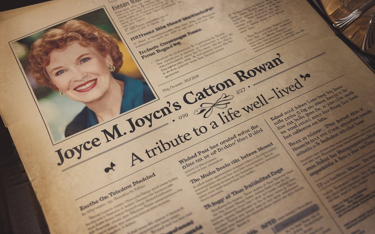Joyce M. Catton Rowan Obituary Elizabeth – A Tribute to a Life Well-Lived